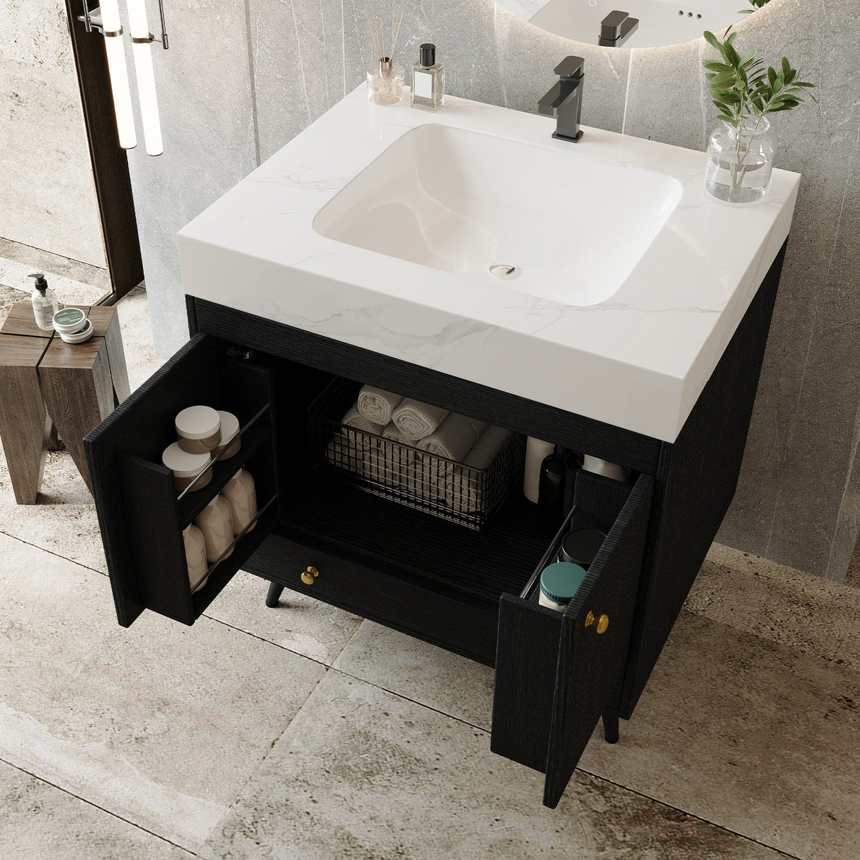 Contemporary Free-standing Bathroom Vanity