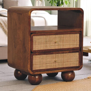 Larissa - 2 Drawer Nightstand - Brown