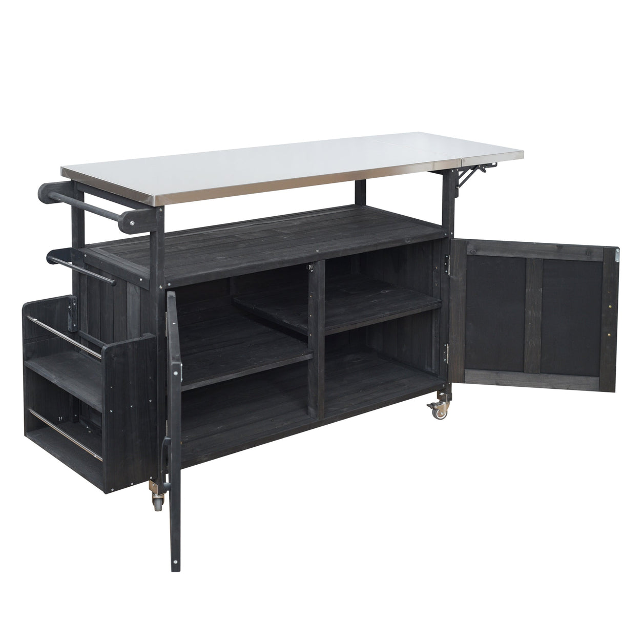 Foldable Outdoor Kitchen Island Patio Mobile Kitchen Cart