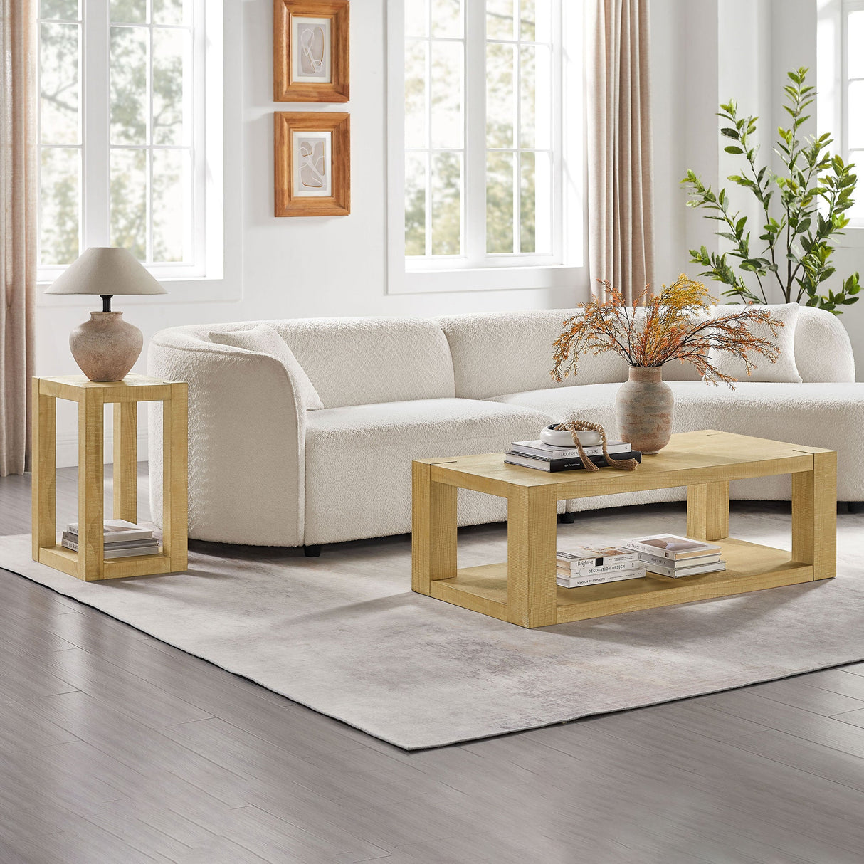 Modern Design 48 Inch Rectangular Coffee Table