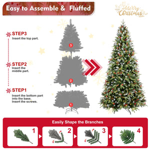 7.5FT Christmas Tree with 500 Warm Lights