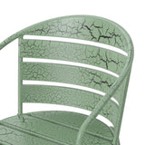 Santa Monica Bistro Set Modern Outdoor Dining Green Iron 3-Piece