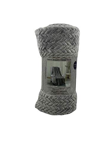 Decor&More Noble House Oversized and Extra Heavy Chevron Braided Throw Blanket (50" x 70")