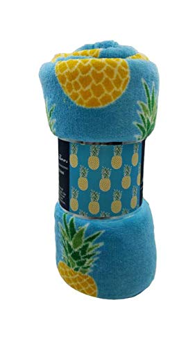 Decor&More Tropical Summer Novelty Velvet Fleece Throw Blanket (50" x 60")
