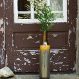 Clay Barn Patina Sienna Rim Bottle Vase – 19" Ceramic with Metallic Finish