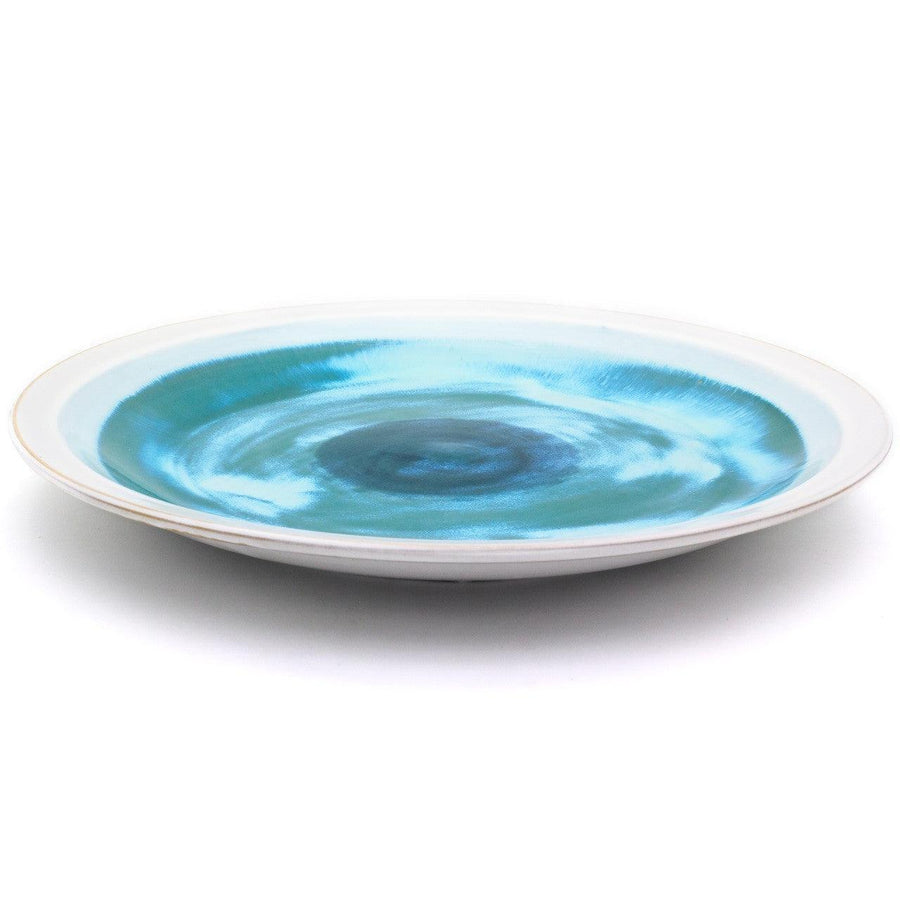 Grotto Aqua Decorative Ceramic Platter