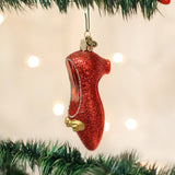 Red Slipper Glass Ornament 4x2x1.25 by Old World Christmas