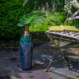 Patina hyacinthine rounded bottle vase