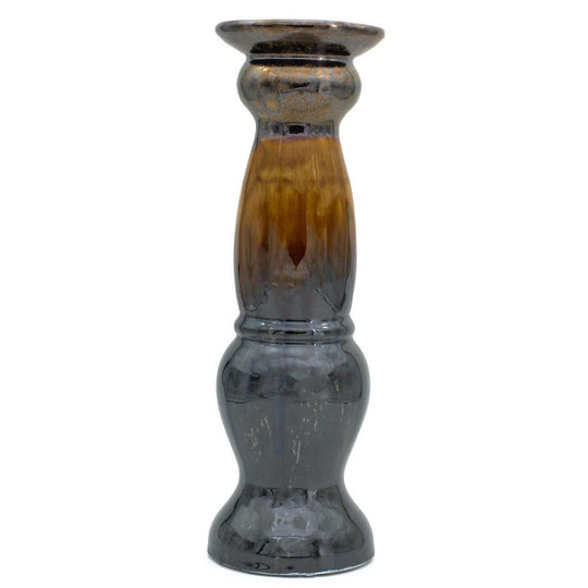 Patina sienna large candle holder