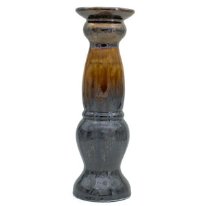 Patina sienna large candle holder