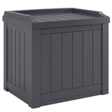 Suncast 22 Gallon Outdoor Small Deck Box & 30 Gallon Trash Waste Bin, Cyberspace