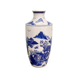 Blue garden mountain landscape vase