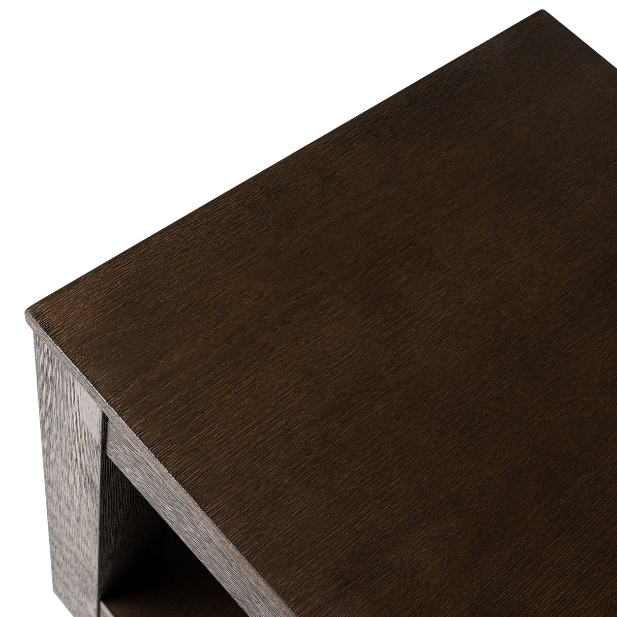 Maven Lane Paulo Wooden Side Table in Weathered Brown Finish
