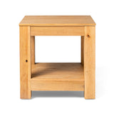 Maven Lane Paulo Wooden Side Table in Weathered Natural Finish