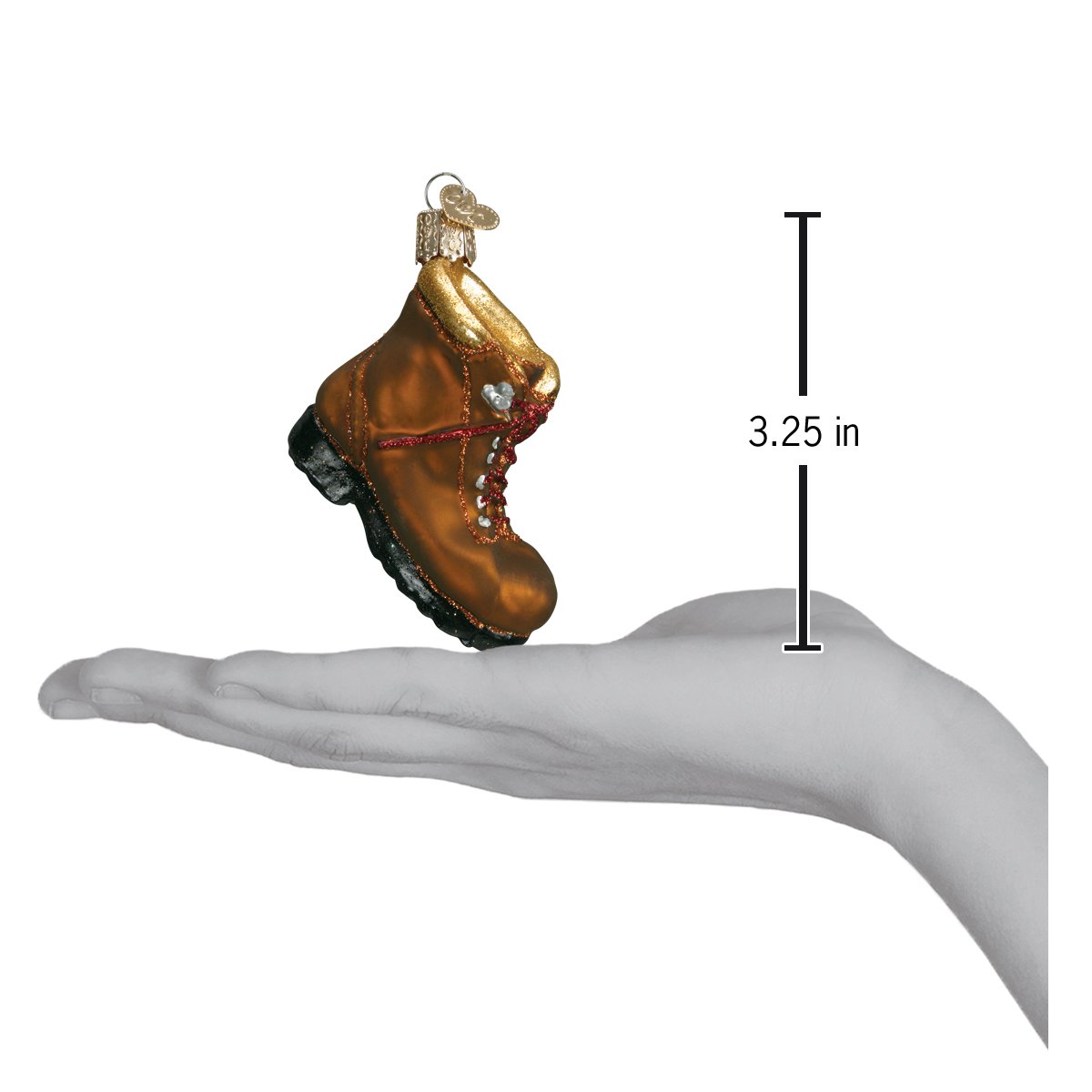 Hiking Boot Glass Ornament