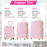 Hardshell Luggage Sets 3 pcs Spinner Suitcase with TSA Lock Lightweight Luggages