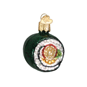 Sushi Roll Glass Christmas Ornament