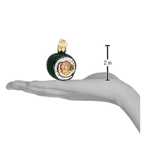 Sushi Roll Glass Christmas Ornament