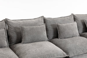 129.8" Width Modular Sectional Sofa with 2 Ottomans