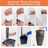 Pack of 2 Square Planters with Automatic Watering System - 22 Inch