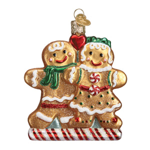 Gingerbread Friends Glass Ornament