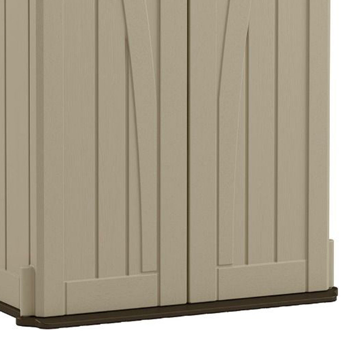 Suncast 22 Cubic Feet All-Weather Vertical Tall Outdoor Storage Shed, Brown