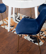 Aufurr Contemporary 3-Piece Dining Set White Round Dining Table with 2 Chairs