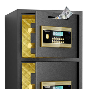 Large Double Door Coin Operated Safe, Digital Security Safe With Fireproof And Waterproof Bag