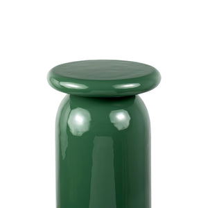 Miles Mid-Century Modern Metal Sleek Cylinder Drink Table