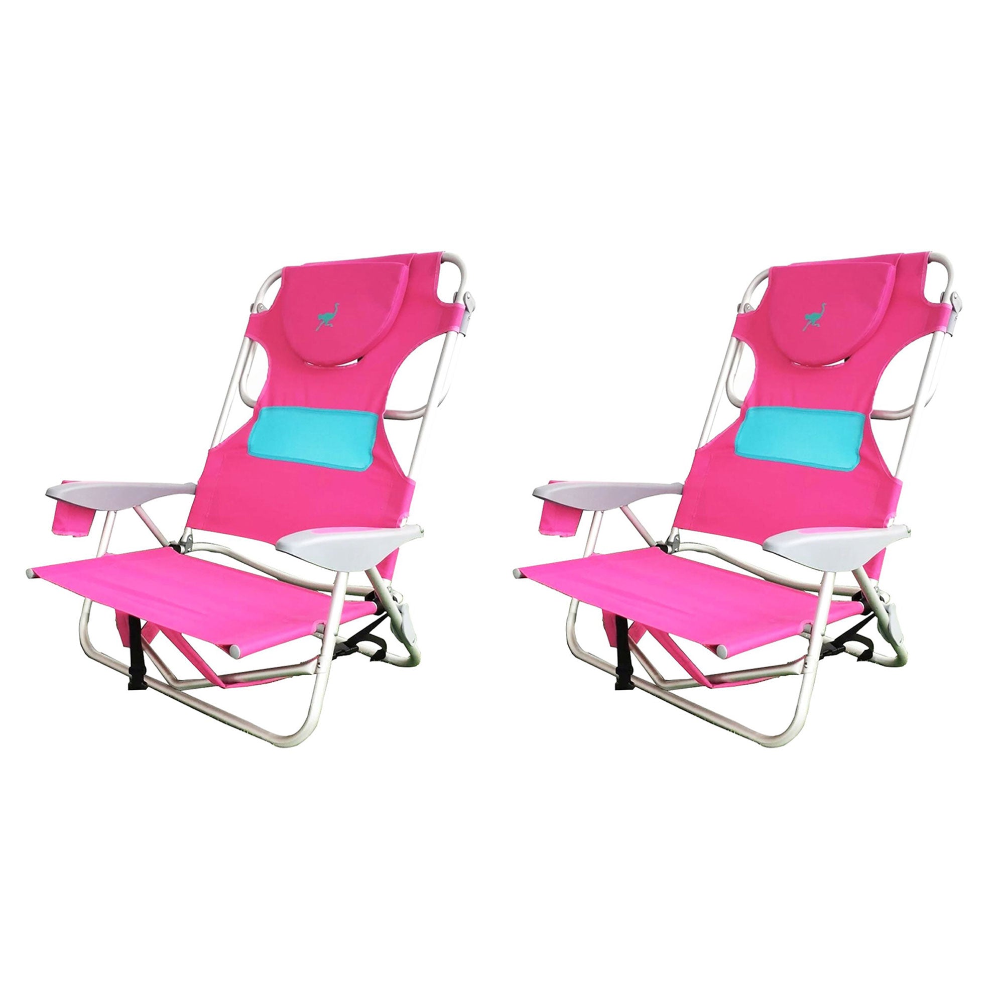 Ostrich-Outdoor-Beach-Ladies-Comfort-on-Your-Back-Beach-Chair,-Pink-(2-Pack)-Chairs-&-Seating