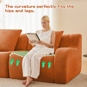 L-Shaped 4-Seat Boneless Sofa