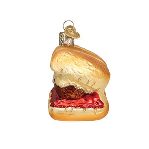 Meatball Sandwich Christmas Ornament