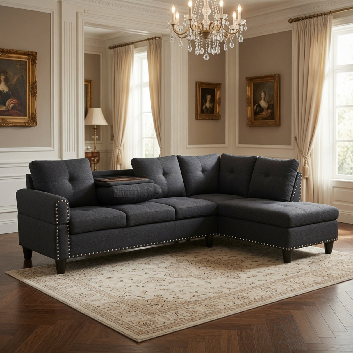 L-Shaped Sectional Sofa - 69.5" x 97.5"