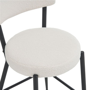 Modern Teddy Fabric Upholstered Bar Stools - Legs