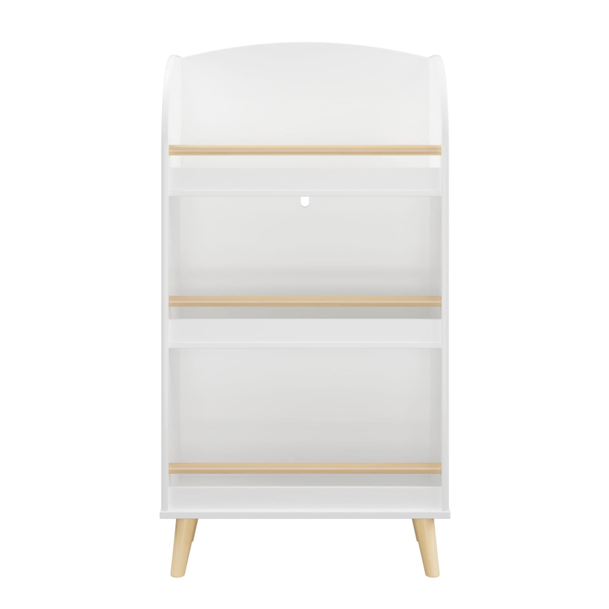 Bookshelf 3 Tier Book Organizer With Toy Storage - White