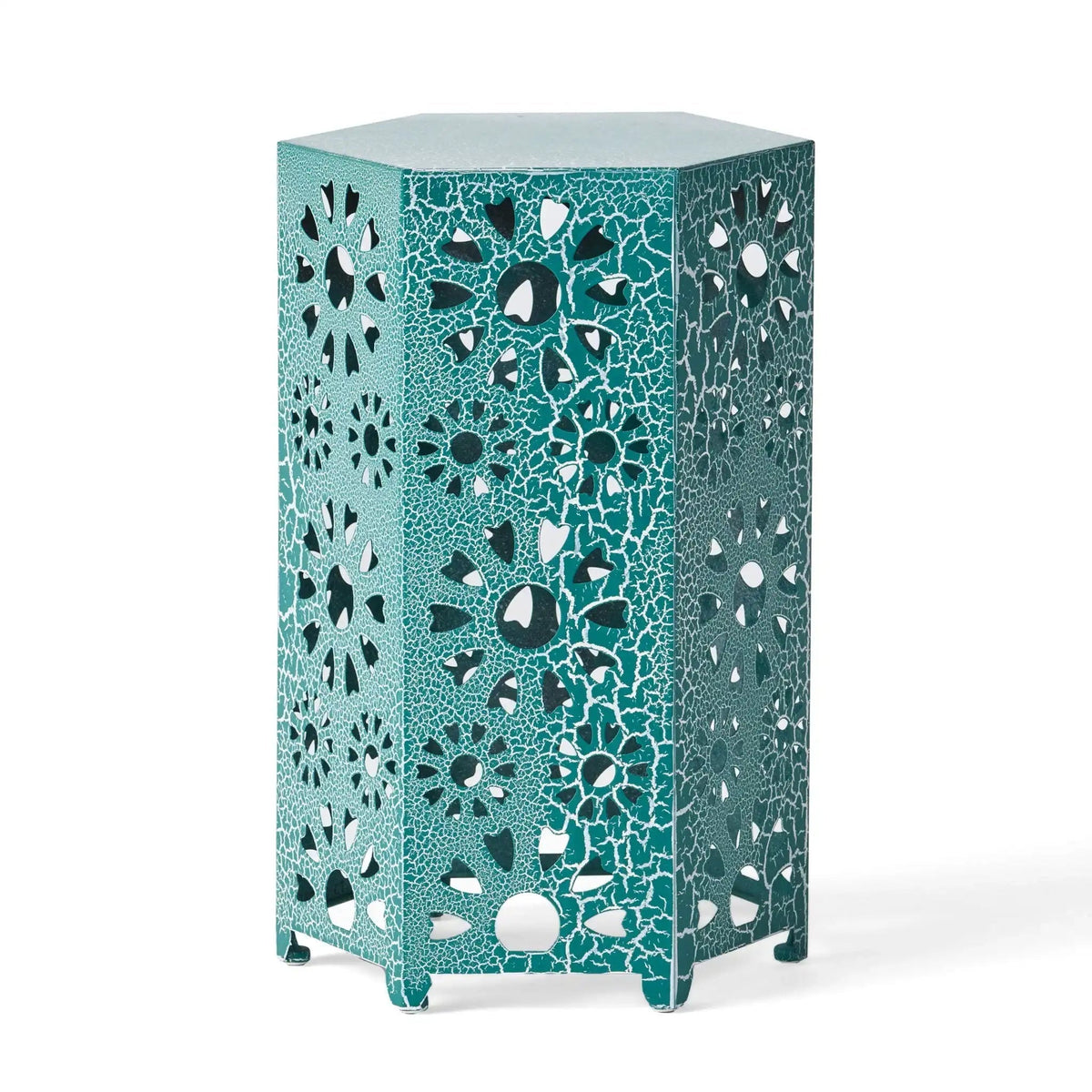 Galore Side Table With Sunburst Cut-Out Design