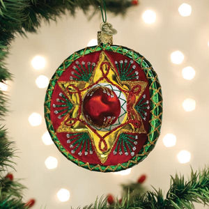 Sombrero Ornament Hand-Painted Glass