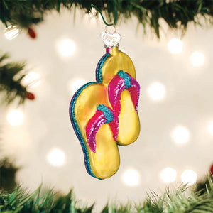 Yellow Flip-flops Ornament