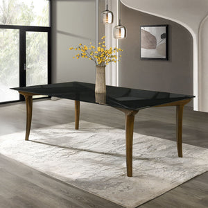 Danzel - Dining Table With Glass Top - Vintage Oak