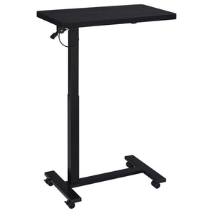 Westpark Pneumatic Adjustable C-Shape Side Table with Casters Black