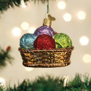 Basket Of Yarn Ornament by Old World Christmas