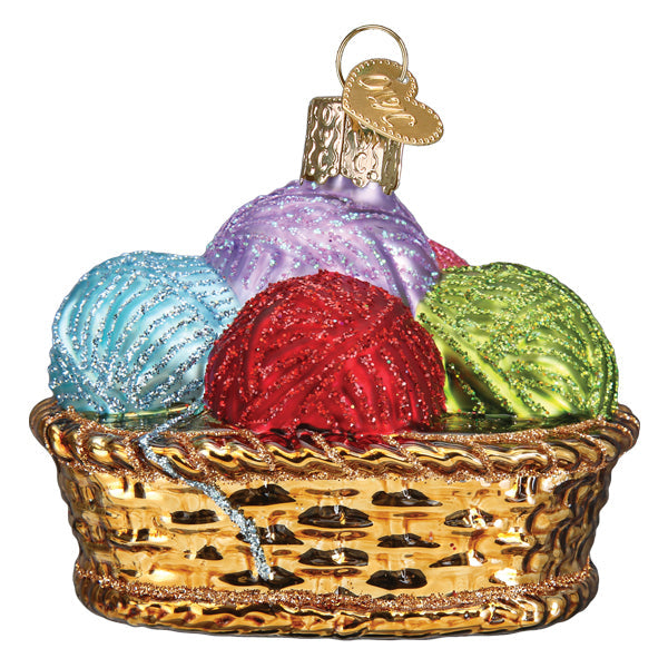 Basket Of Yarn Ornament by Old World Christmas