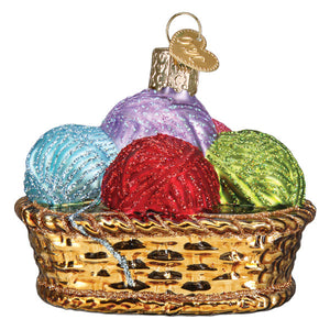 Basket Of Yarn Ornament by Old World Christmas