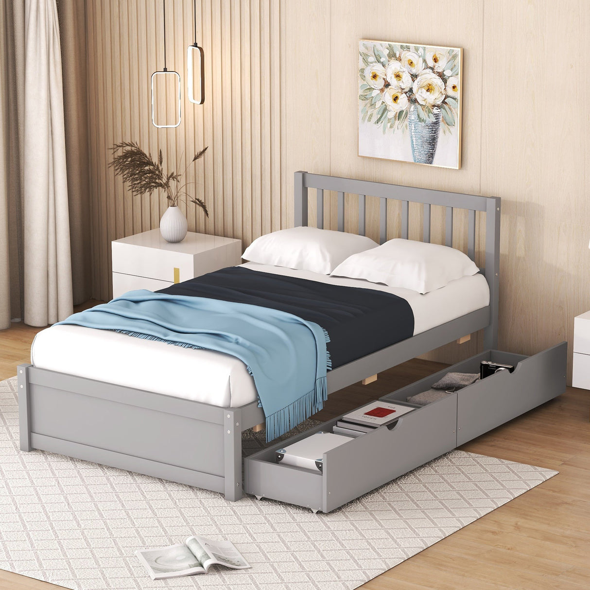 The Modern Storage Twin Bed Frame – Streamlined Design Meets Practical Elegance