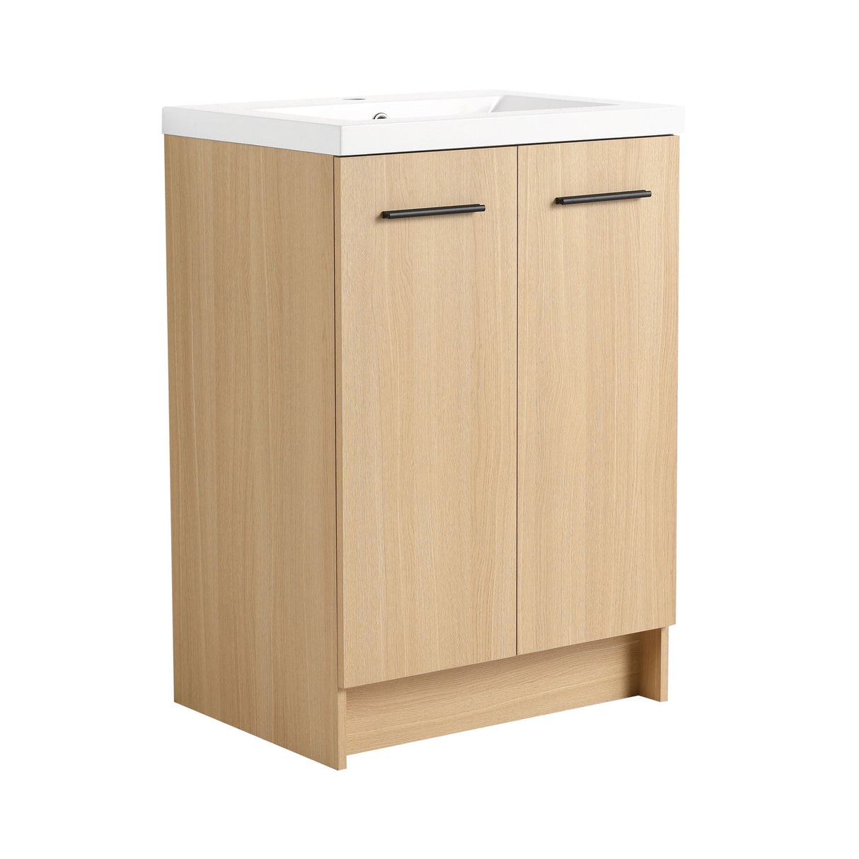 Floating Bathroom Vanity With Sink, Wall Mounted Double Door Storage