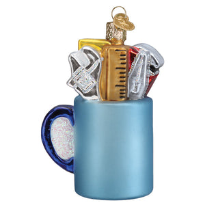 Best Dad Mug Ornament 4x2.5x1.75