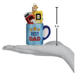 Best Dad Mug Ornament 4x2.5x1.75