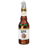 Holiday Miller Lite Bottle Ornament