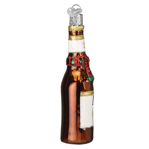 Holiday Miller Lite Bottle Christmas Ornament