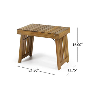 Temptation Outdoor Foldable Side Table With Slat Design